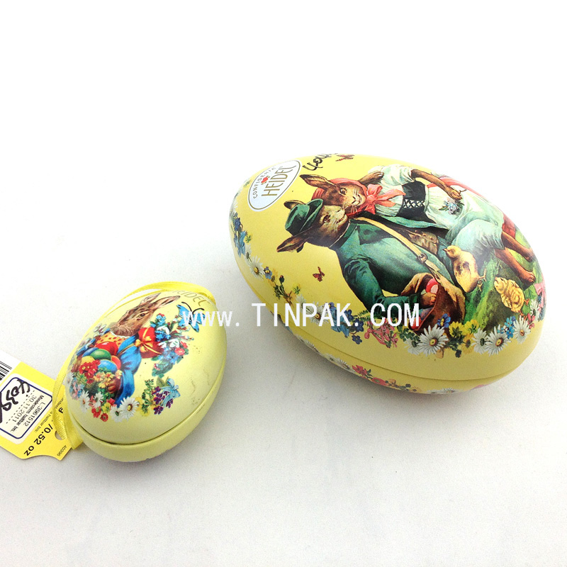 Easter egg tin boxes