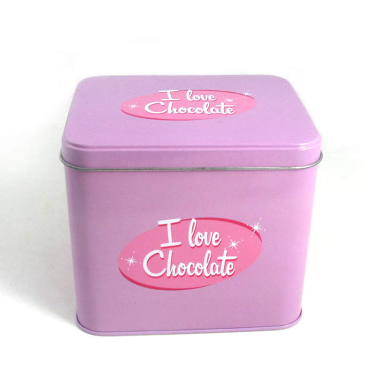 Rectangular sweet tin box