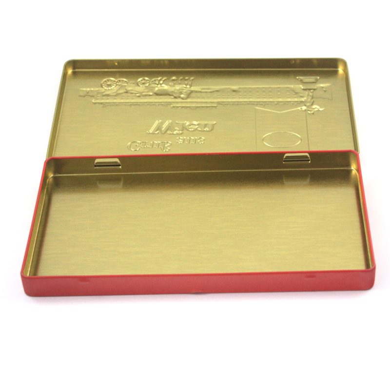 rectangular tin box for candy