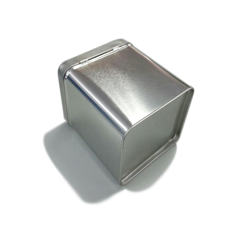 square tea tin box