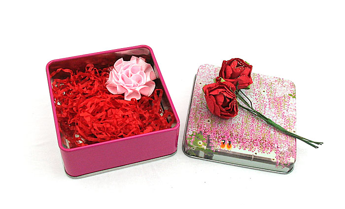 square candy tin box