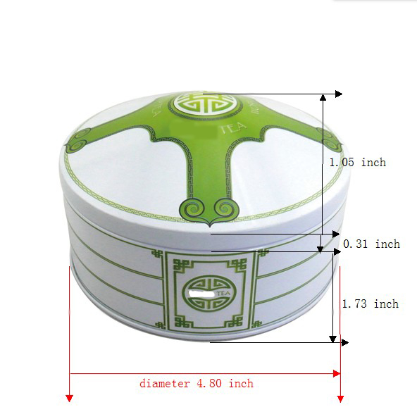 Product size of tea tin boxe