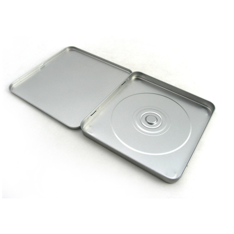 Plain Silver CD tin box