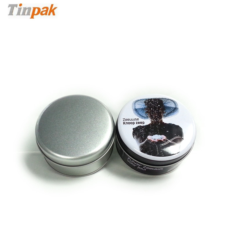 short round tin box