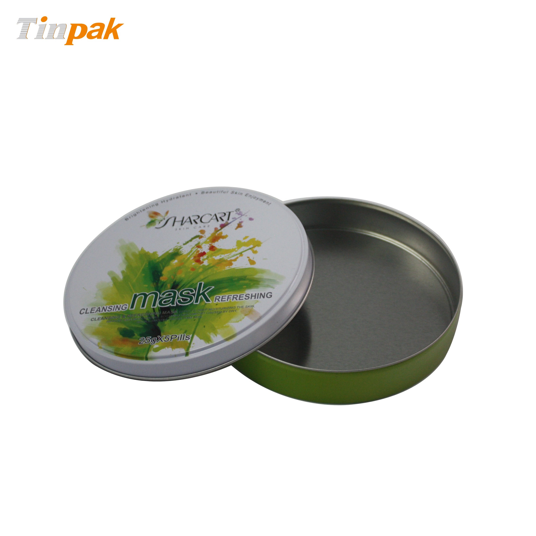 Round cosmetic tins