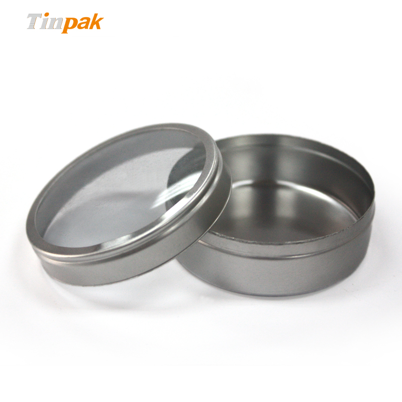 candle tins with clear lid