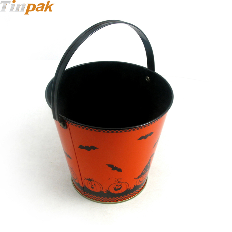 Halloween tin buckets