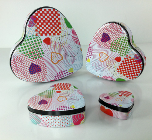 Gift Heart Tin containers