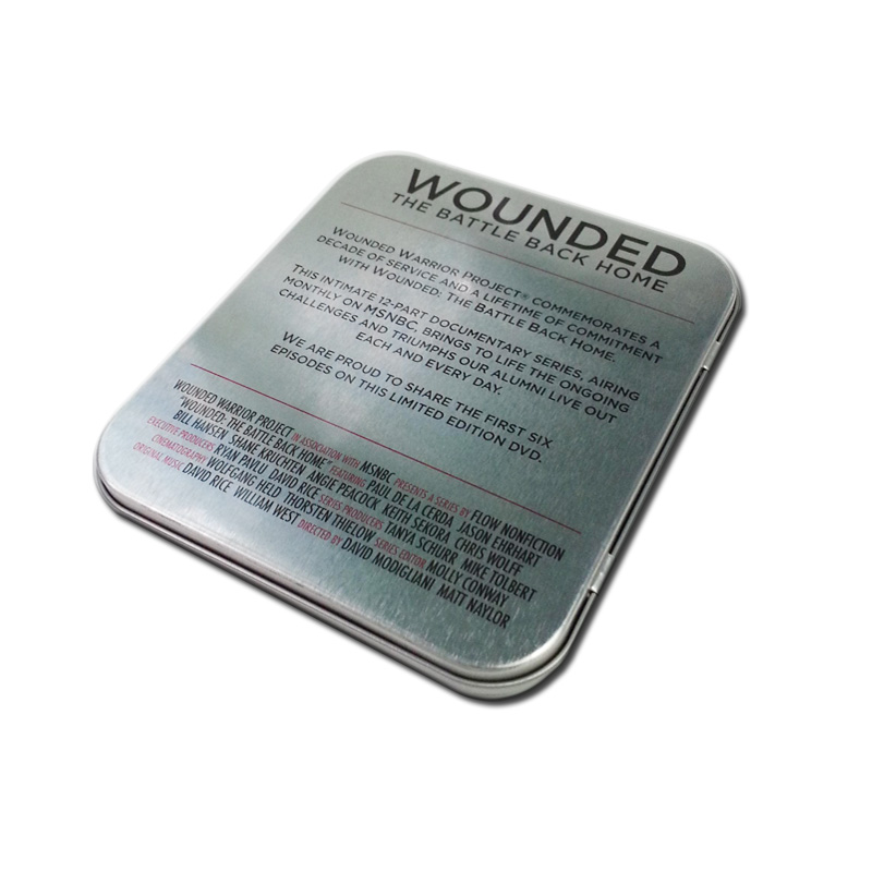 hinged lid CD tin box