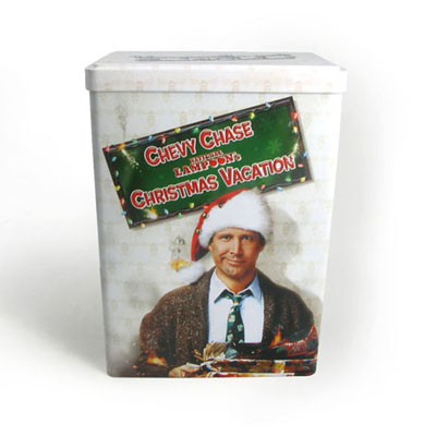 rectangular Christmas gift tin box