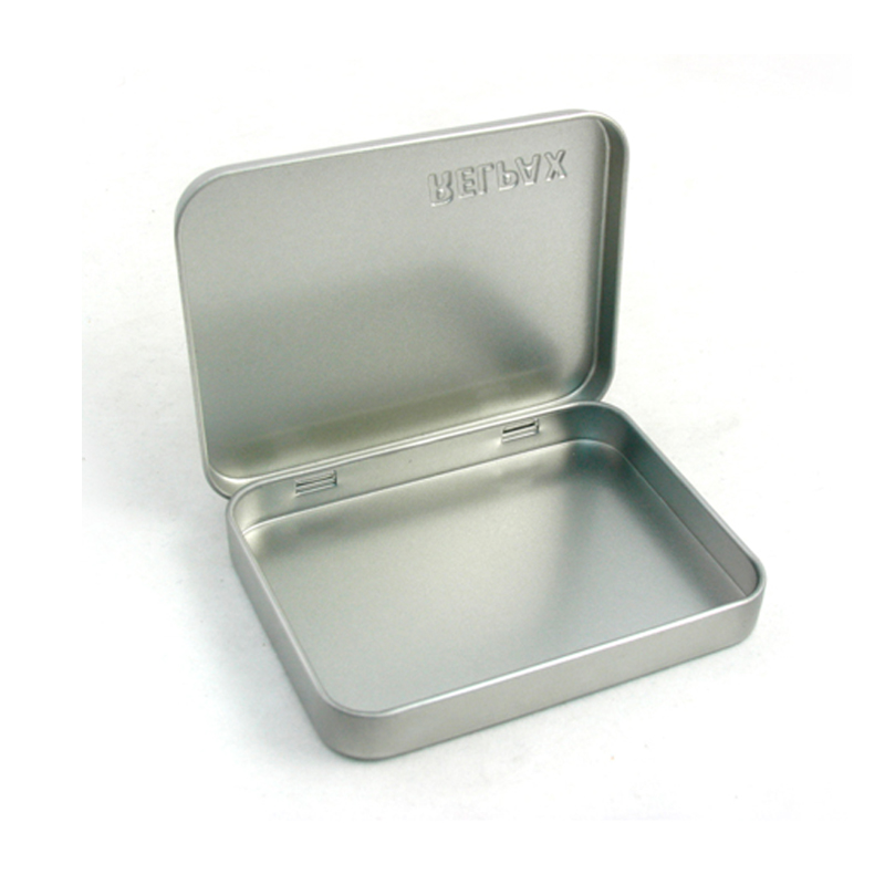 small cards tin case with hinged lid