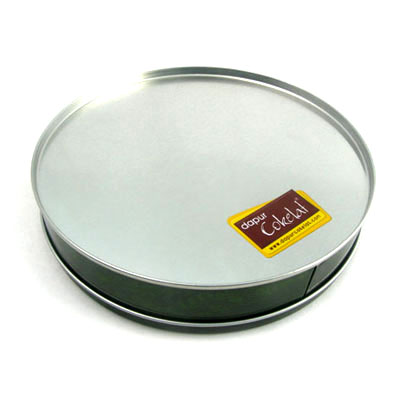 fantastic round Xmas cookie tin box