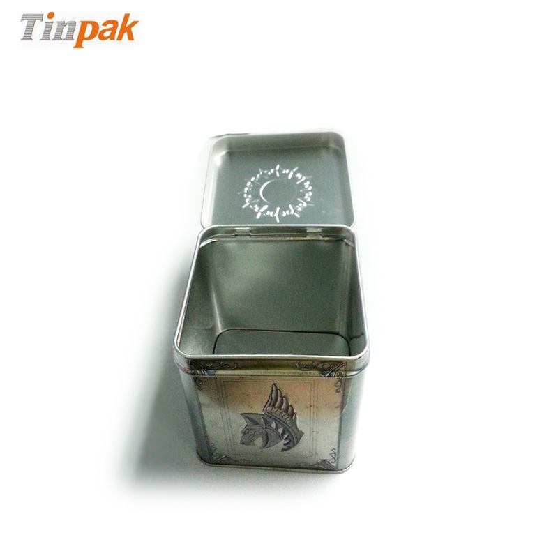 square hinged T-shirt tin box