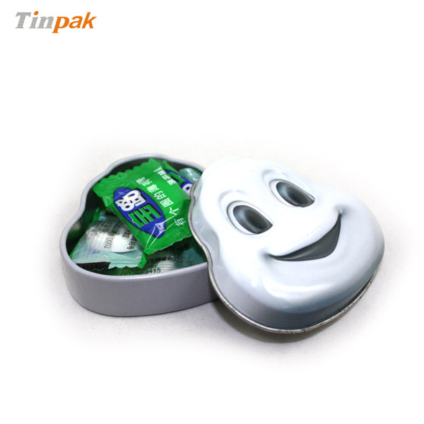 small custom shaped metal mint candy tin