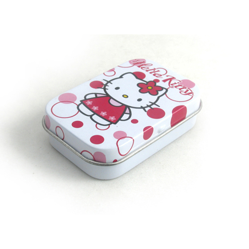 cute Hello Kitty metal hinged tin box for mint