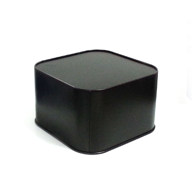 black square metal food tin box for rice 