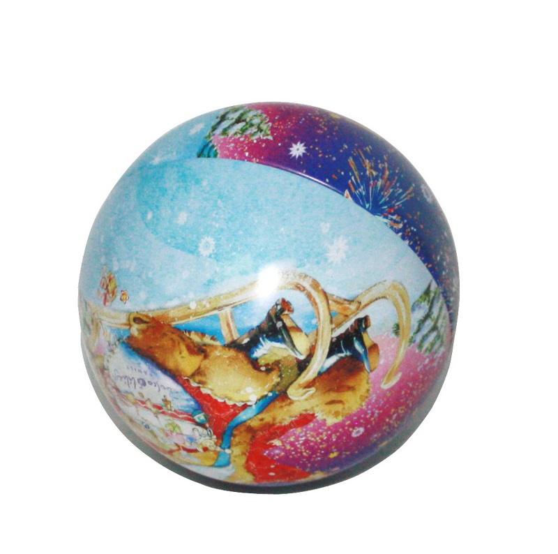 custom metal Christmas ball tin custom metal Christmas ball tin