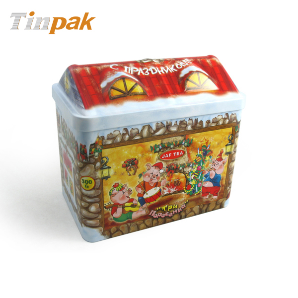 Christmas Chocolate House Shape Tin Wholesaler Christmas Chocolate House Shape Tin Wholesaler
