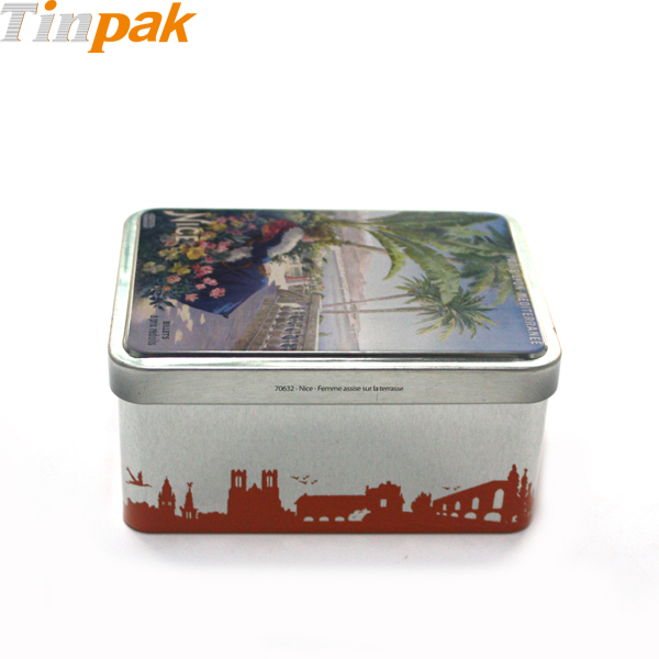 Wholesale vintage tin cookie boxes with hinged lids Wholesale vintage tin cookie boxes with hinged lids