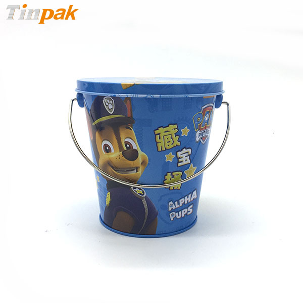 custom printed small metal buckets with lid