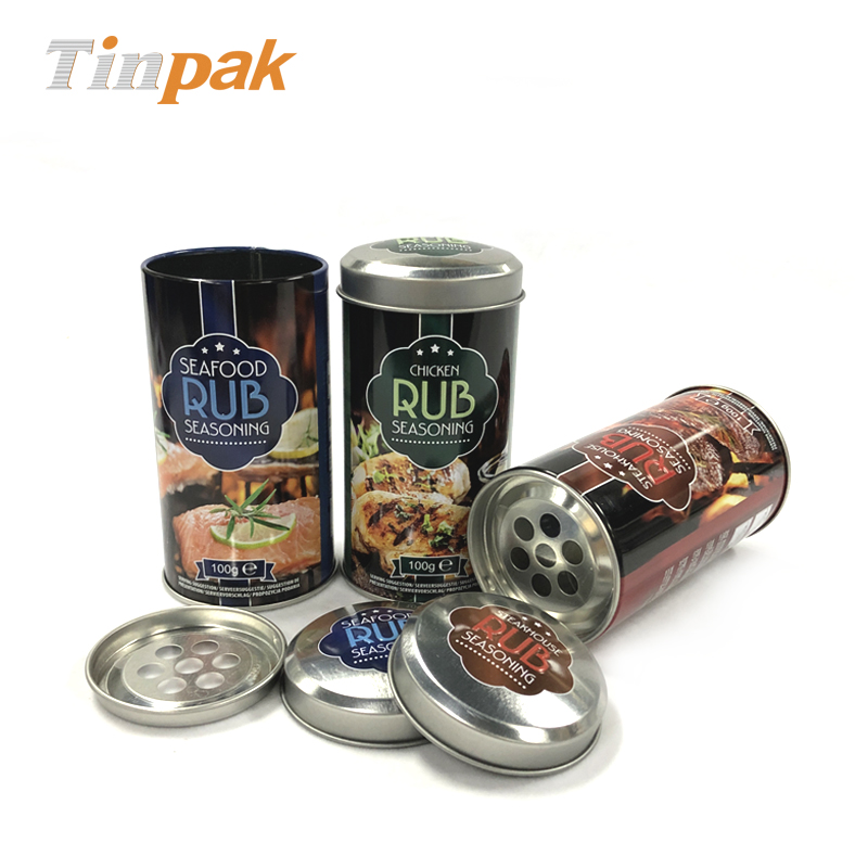 Popular Round Spice Shaker Tin Packaging Factory