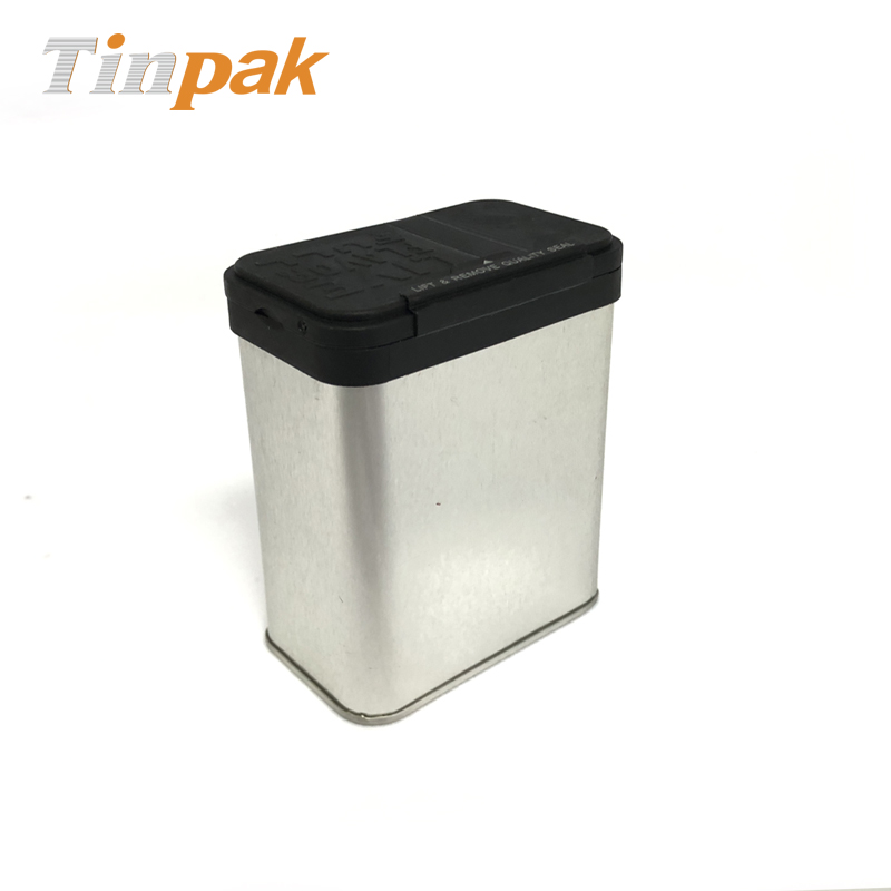 Customized rectangular spice tin containers with shaker lid