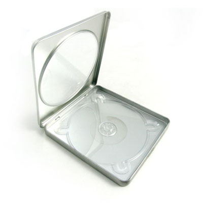 Silver CD Tin with window
