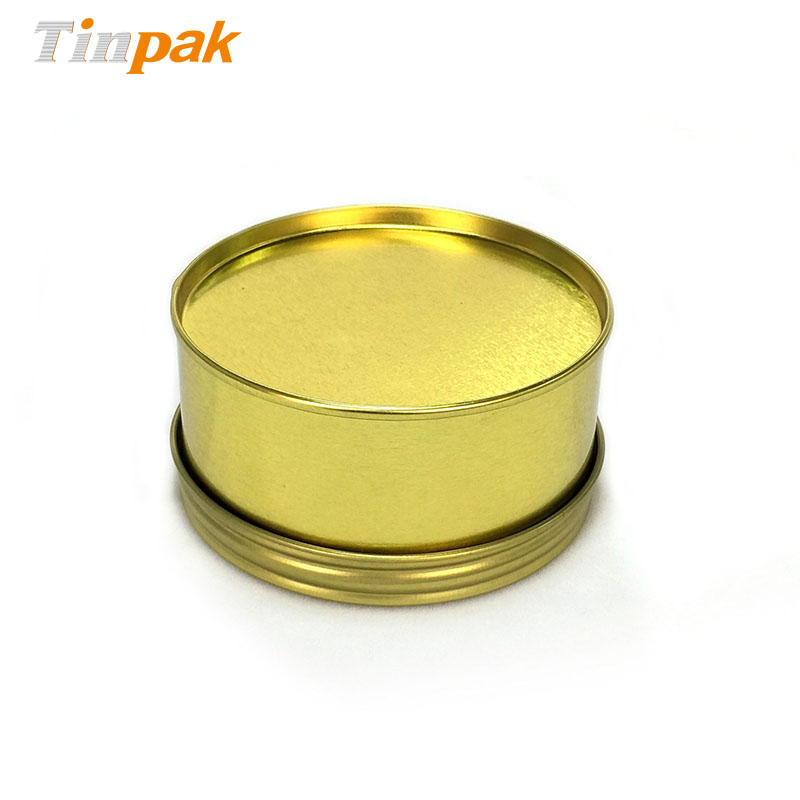 Small round tea tin containers with manufacturer